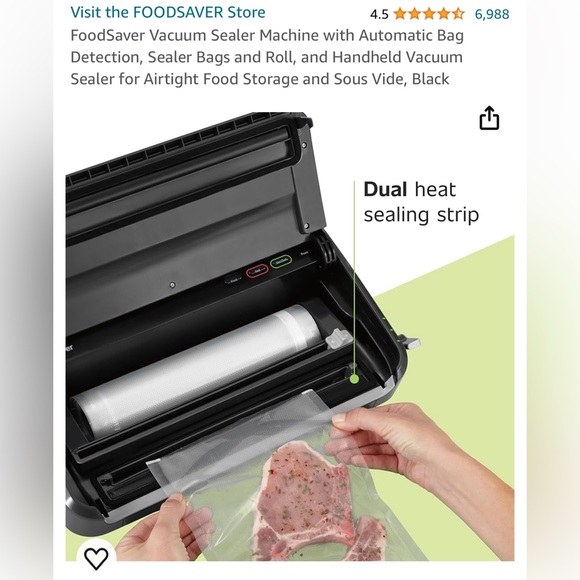 FoodSaver Vacuum sealer machine with foodsaver containers included, Bundle DEAL! - Picture 2 of 16